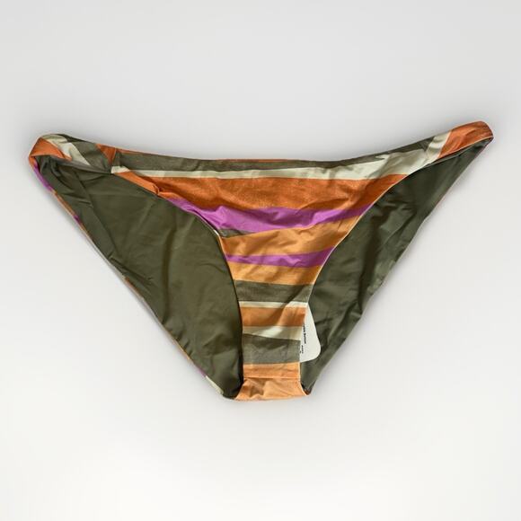 Prana Swimsuit Bottom Women‎ XL Elina Wave Reverible to Olive Bikini - Picture 1 of 8